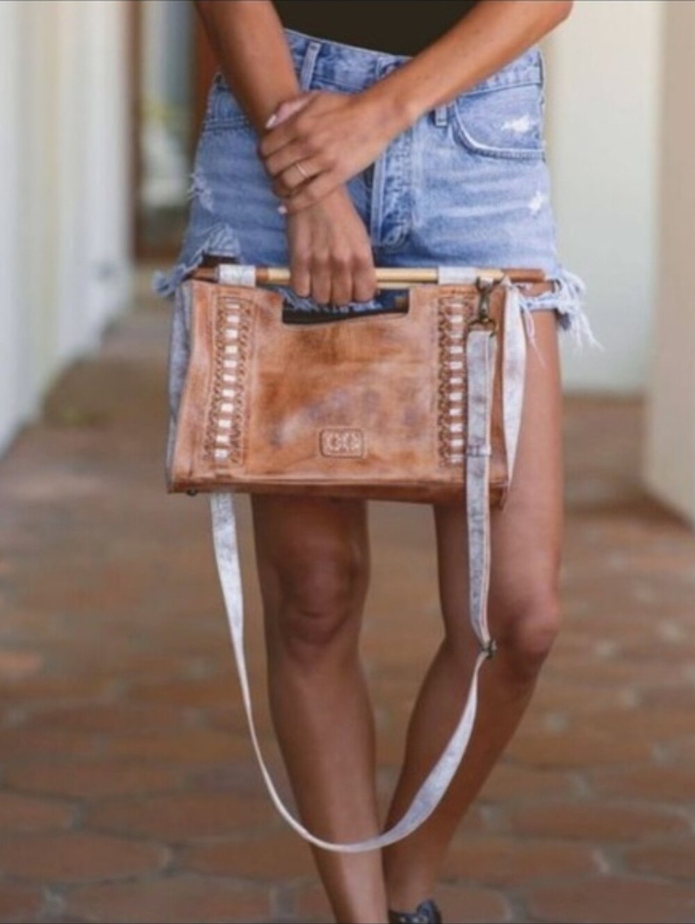 Bed Stu Nataly Nectar Tan Rustic Crossbody Bag